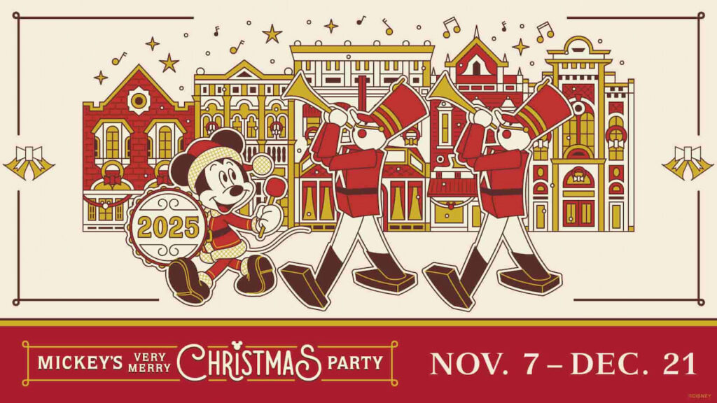Imagem ilustrativa para divulgação da festa de natal anual Mickey's Very Merry Christmas Party