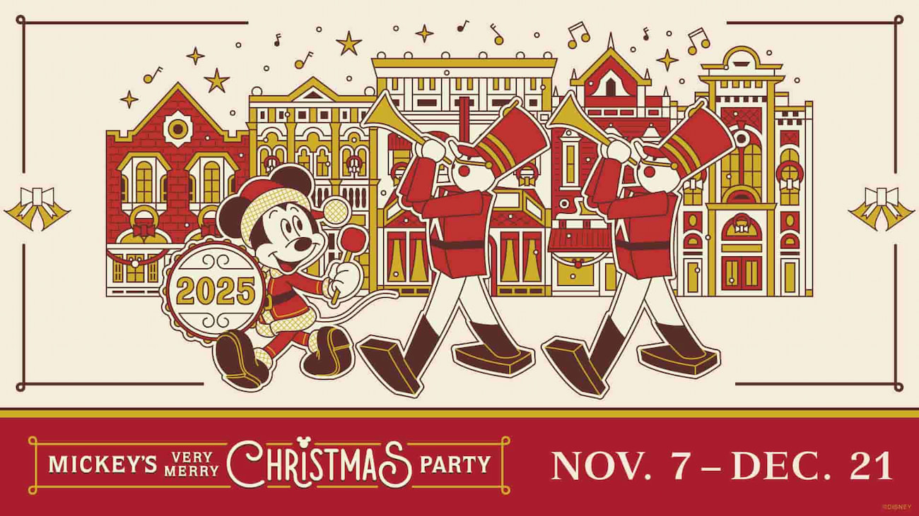 Imagem ilustrativa para divulgação da festa de natal anual Mickey's Very Merry Christmas Party