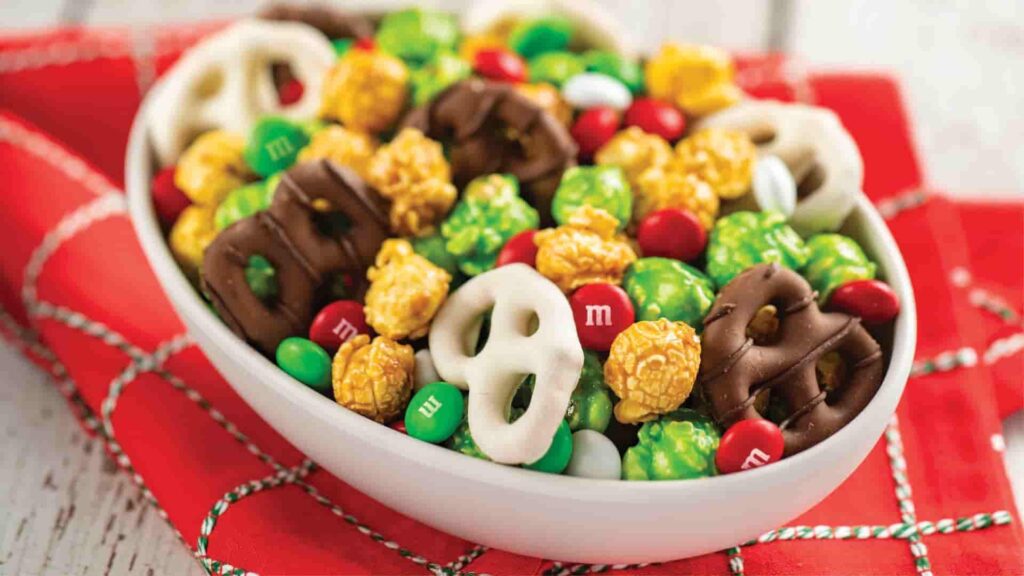 pipoca doce servida durante o Festival of Holidays, no Epcot, parque da Disney, durante o natal