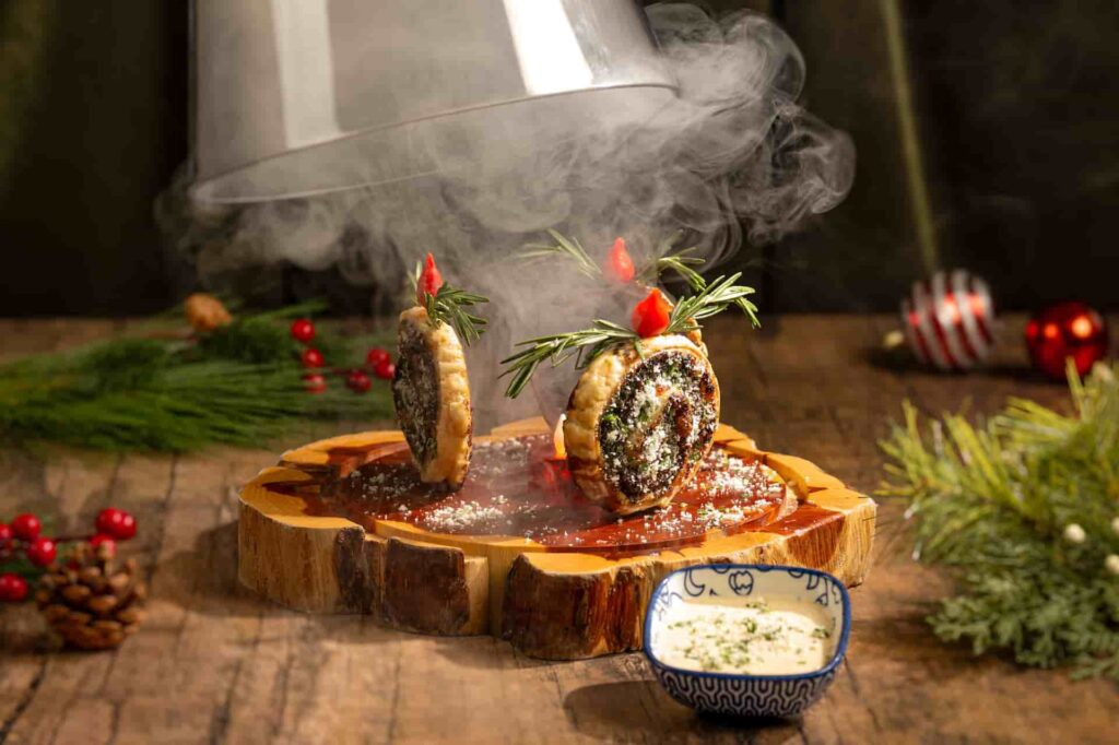 wellington especial servido durante as festas de final de ano em Disney Springs em Orlando