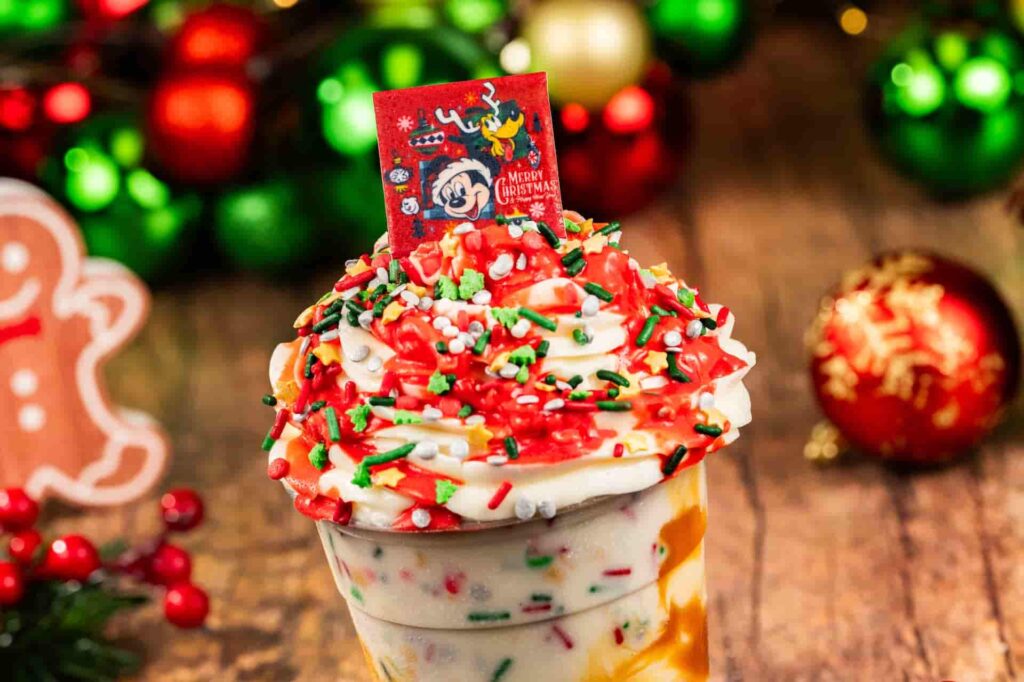 Shake parte do menu especial da festa de natal da Disney que acontece no parque temático Magic Kingdom a Mickey's Very Merry Christmas Party