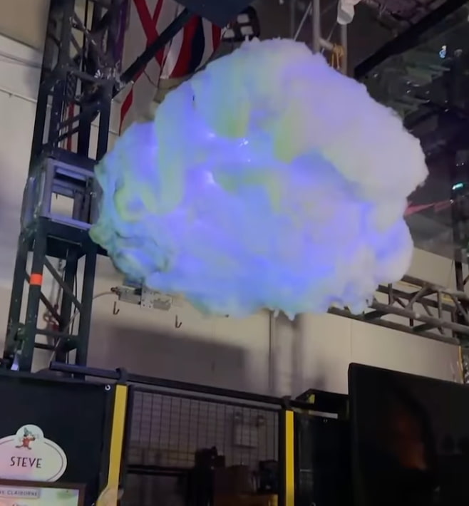 nuvem com efeitos de tempestade que está sendo desenvolvida pelos imagineers da Disney possivelmente para a villains land