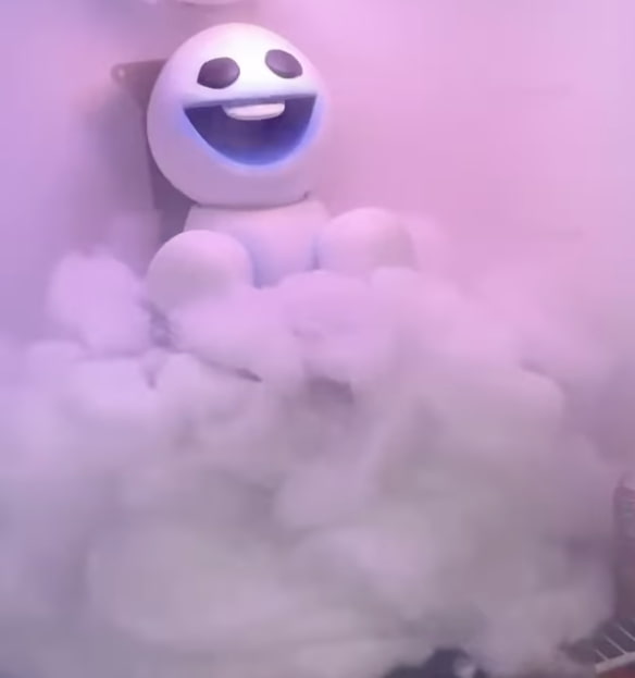 boneco de neve do filme frozen visto dentro da geladeira em um trecho do video dos Disney's imagineers