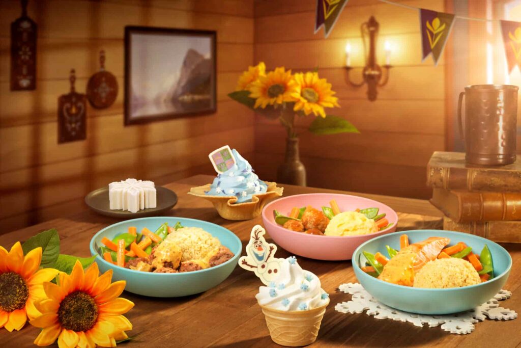 Imagem de World of Frozen na Disneyland Paris, traz um pouco de como será a gastronomia do restaurante da área