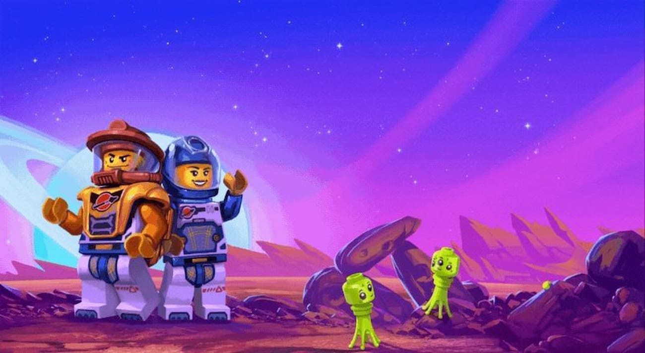 Arte conceitual da nova atração Galacticoaster da Legoland Florida