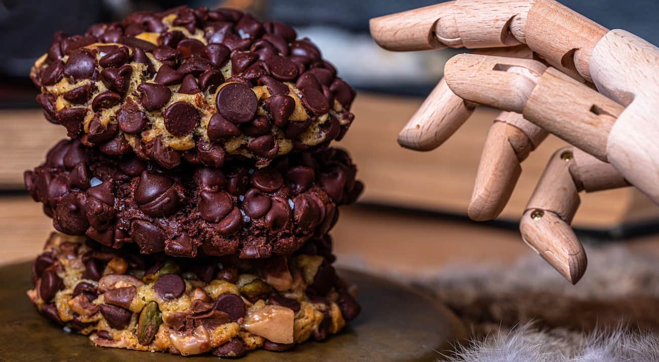 imagem artística promocional de cookie do Gideon's Bakehouse, o mais famoso de todas Disney Springs