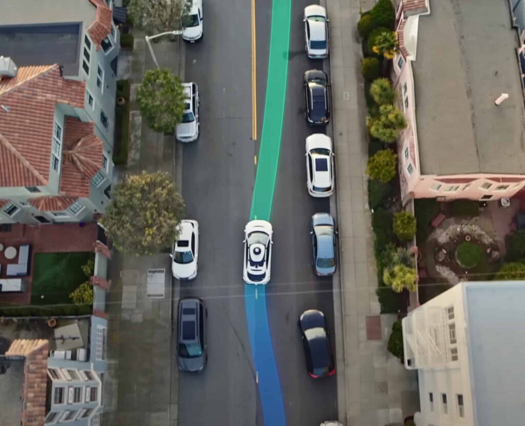 imagem conceitual que explica como funciona o software dos carros autonomos sem motoristas da waymo que chega em orlando