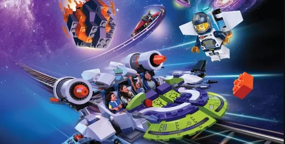 Projeto conceitual da nova atração da Legoland Florida Galacticoaster