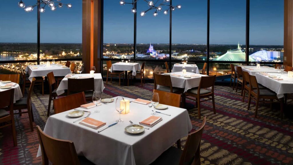 California Grill, restaurante do Disney's Contemporary Resort com vista para o Magic Kingdom e o show de fogos