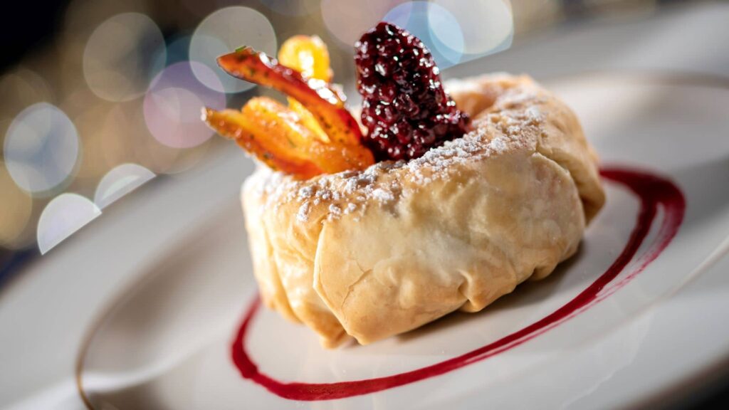 Duck Confit, prato exclusivo do Disney Adventure, navio da Disney Cruise Line