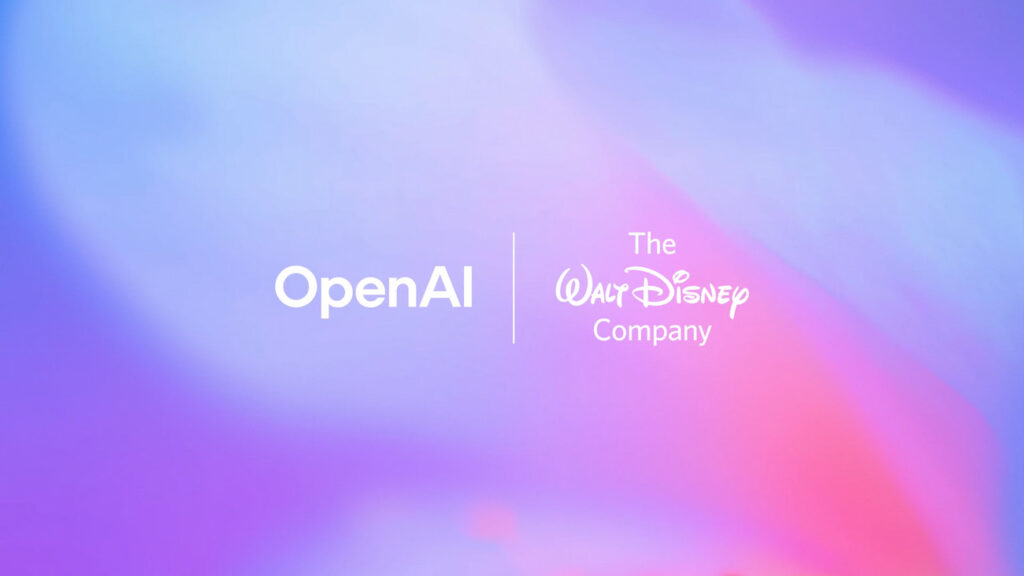 Imagem promociona da parceria do OpenAI e Disney