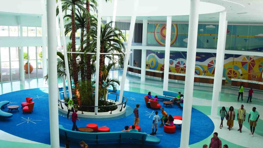 Lobby do hotel Cabana Bay da Universal Orlando Resort