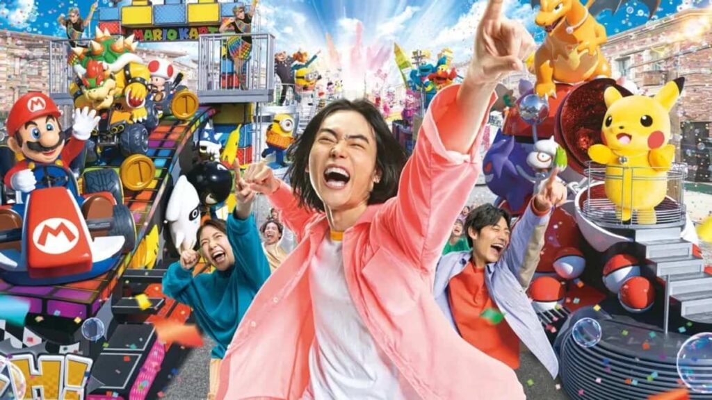 arte promocional das novas atividades interativas de pokemon na Universal Studios Japan