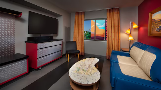 Suite Familiar de Carros no hotel Disney's Art of Animation no complexo Walt Disney World Resort em Orlando