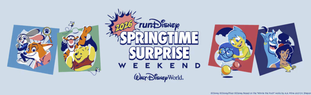 Imagem promocional do evento Springtime Surprise 2026 da RunDisney