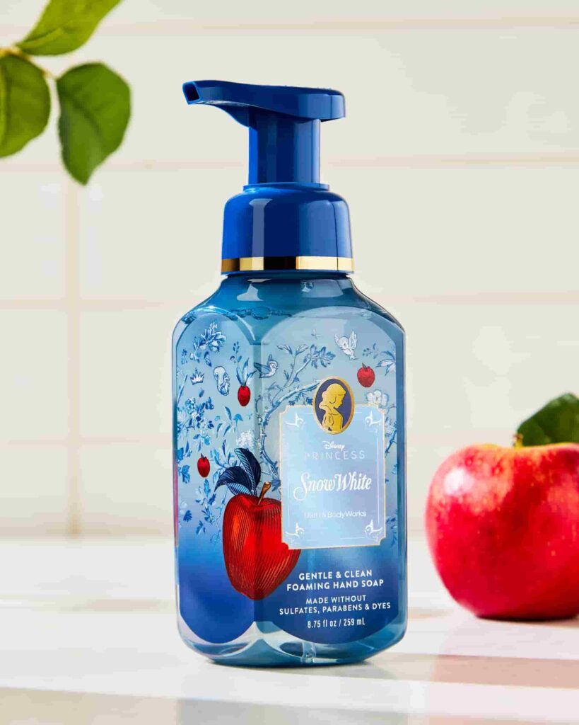 Sabonete líquido da Branca de Neve da coleção da Disney com a Bath and Body Works