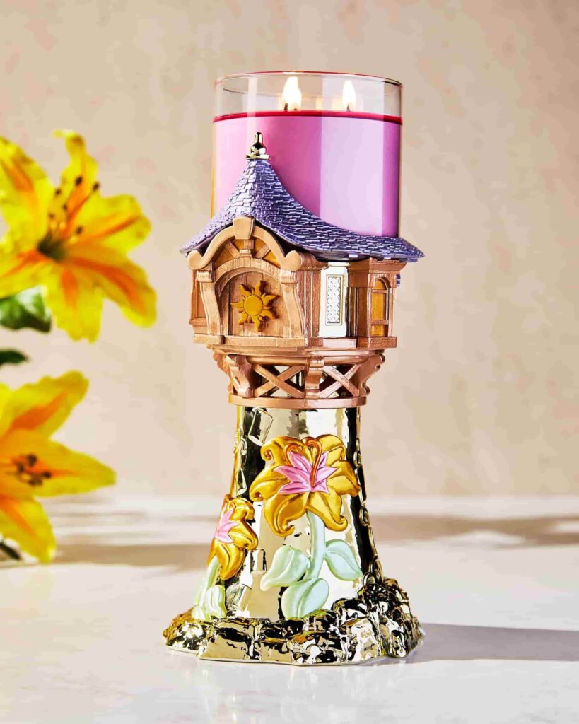 Porta velas da Rapunzel da coleção da Disney com a Bath and Body Works