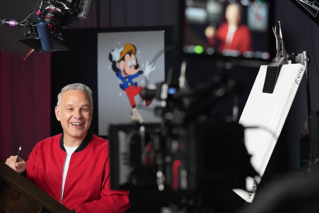 Gravações das imagens para as aulas de desenho que acontecerão na nova atração Magic of Disney Art of Animation que vai inaugurar no parque temático Disney's Hollywood Studios