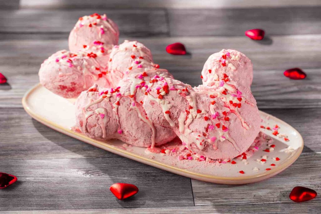 Beignets especiais de Valentine's Day, o dia dos namorados americano no hotel Port Orleans French Quarter da Disney