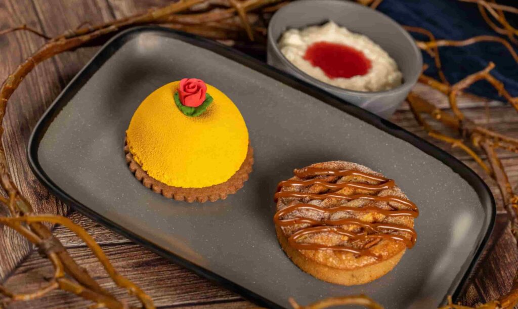 Sobremesa servida no restaurante Akershus no Epcot, parque temático de Walt Disney World