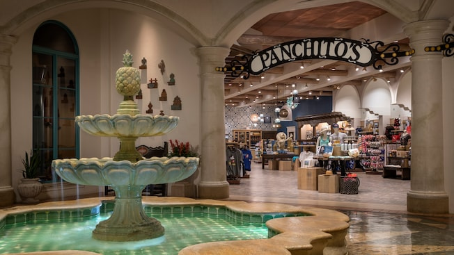 Lobby e lojinha do hotel Coronado Springs, um hotel moderado dentro do resort Walt Disney World