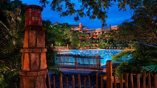 Disney's Animal Kingdom Lodge hotel de luxo dentro do Resort Walt Disney World, nas proximidades do parque temático Animal Kingdom