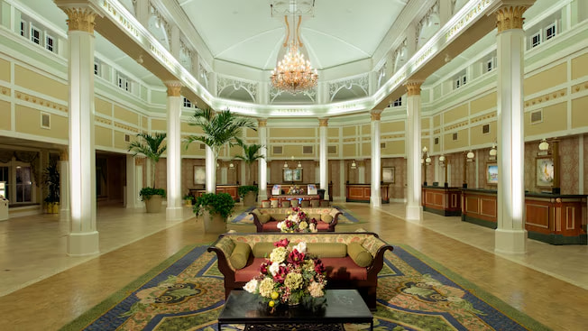 Lobby do hotel Disney's Port Orleans Riverside em Walt Disney World Resort