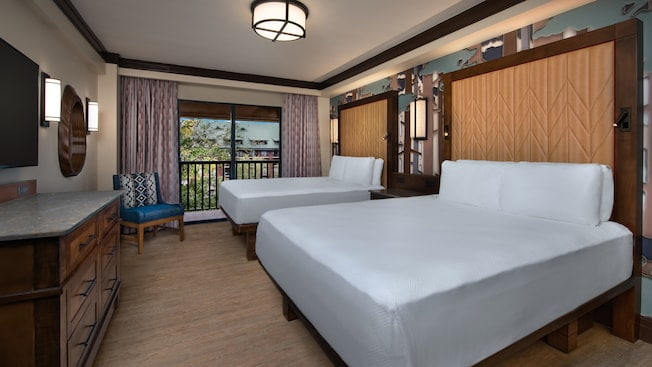 Quarto do Disney's Wilderness Lodge, hotel de luxo dentro do resort Walt Disney World