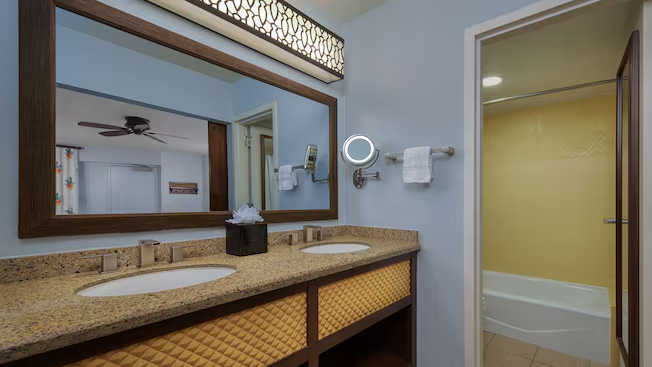Banheiro do hotel Caribbean Beach Resort em Walt Disney World Resort