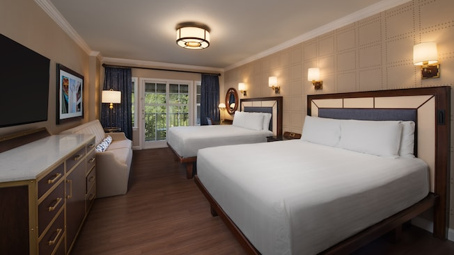 Quarto do hotel Disney's Beach Club Resort um hotel de luxo dentro do complexo Walt Disney World Resort em Orlando na Flórida