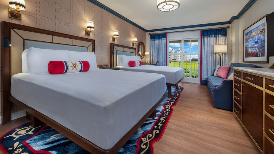 Quarto do hotel Disney's Beach Club Resort um hotel de luxo dentro do complexo Walt Disney World Resort em Orlando na Flórida