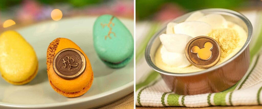 Alguns dos doces temáticos servidos no hotel Disney's Riviera Resort durante a páscoa em Walt Disney World Resort