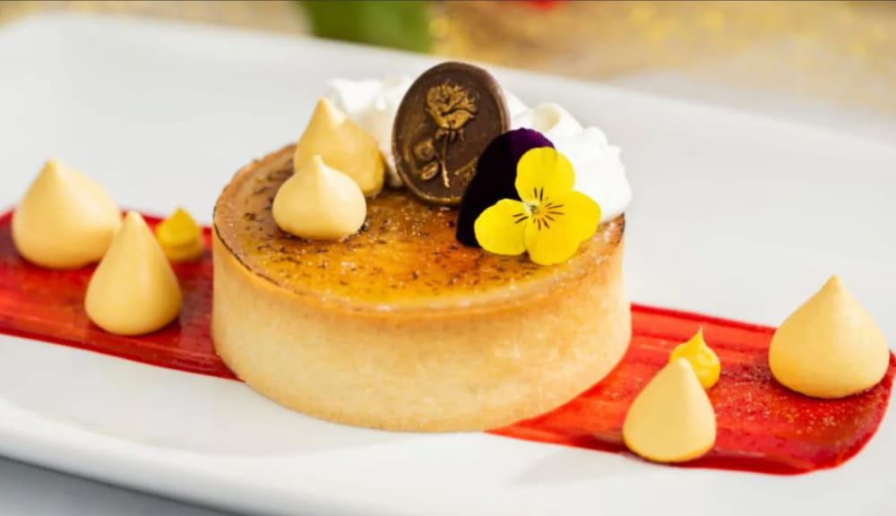 Sobremesa servida no restaurante Be Our Guest que fica no Castelo da Fera dentro do parque Disney's Magic Kingdom em Orlando