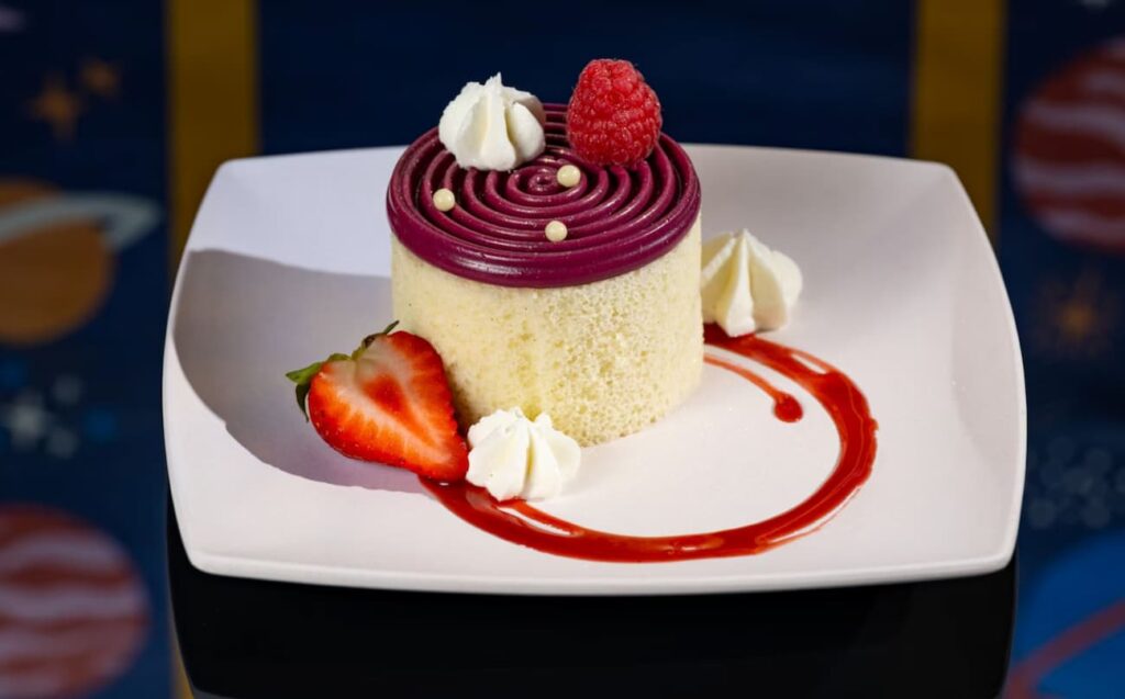 Sobremesa servida no T-Rex localizado em Disney Springs, um restaurante que proporciona uma viagem no tempo para quando ainda existiam dinossauros