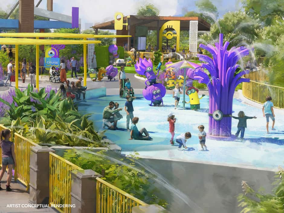 Área molhada dos Minions no Universal Kids Resort