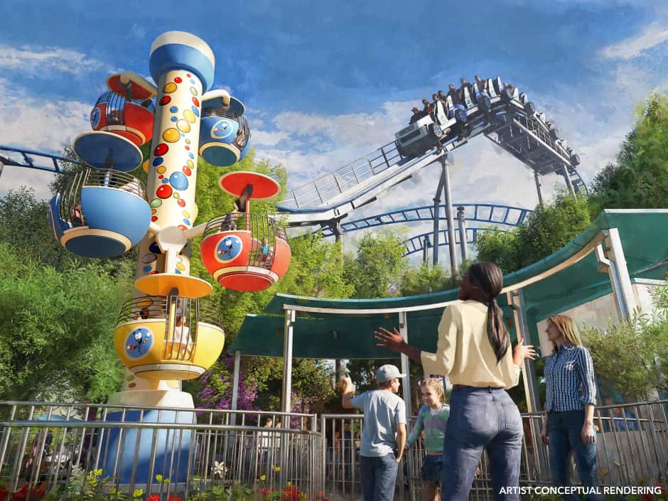 Atração do Jurassic World que será uma montanha russa no nova parque Universal Kids Resort no Texas em 2026