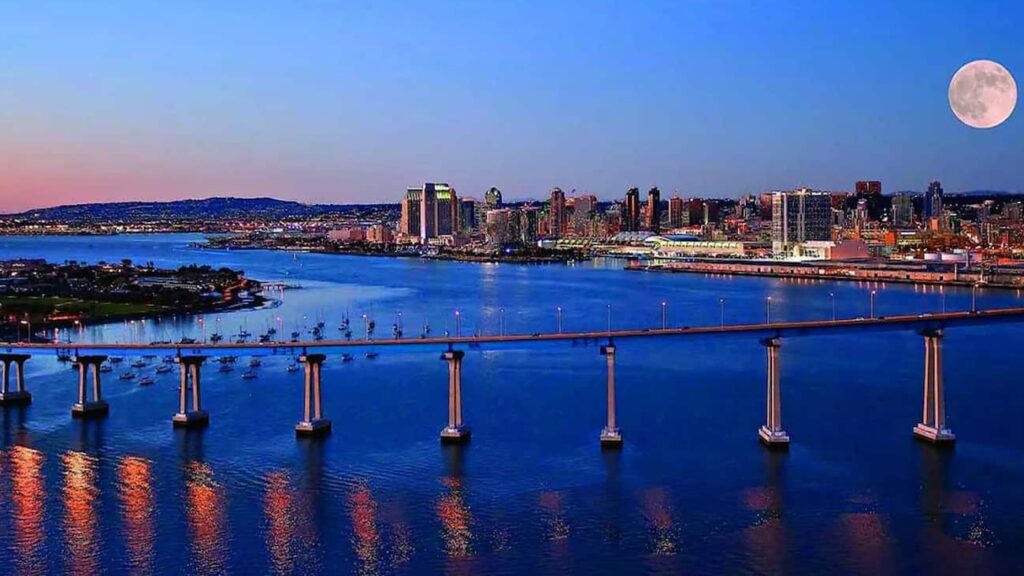 Vista de San Diego na Califórnia