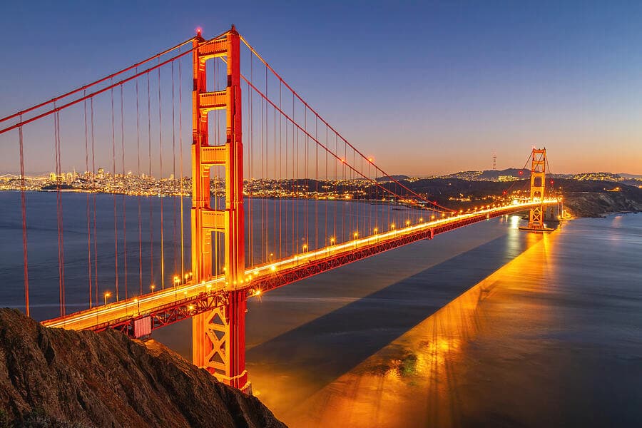 Golden Gate Bridge ponte iconica de San Francisco