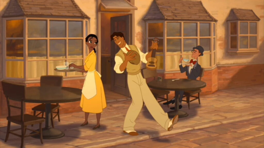 Tiana e Naveen em New Orleans