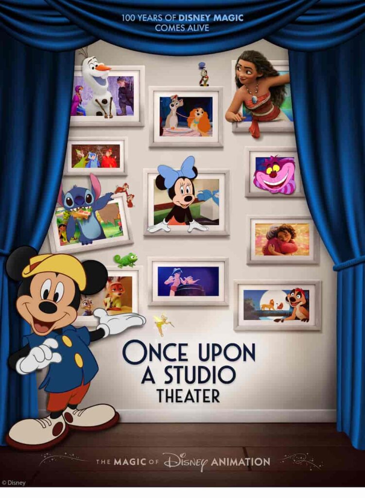 imagem promocional de Once Upon a Studio Theater que será o novo curta da Disney em exibição dentro do Animation Courtyard no Disney's Hollywood Studios