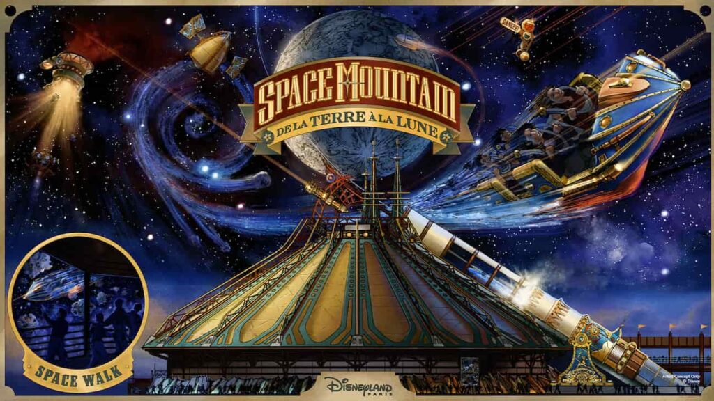 Nova tematização e nome da Space Mountain da Disneyland Paris farão alusão a Julio Verne