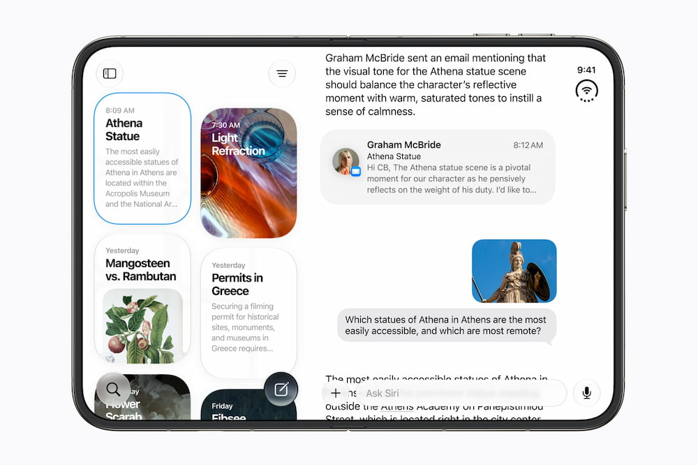 Detalhes do novo iPhone Duo, o iPhone dobrável da Apple que contará com inteligência artificial Siri