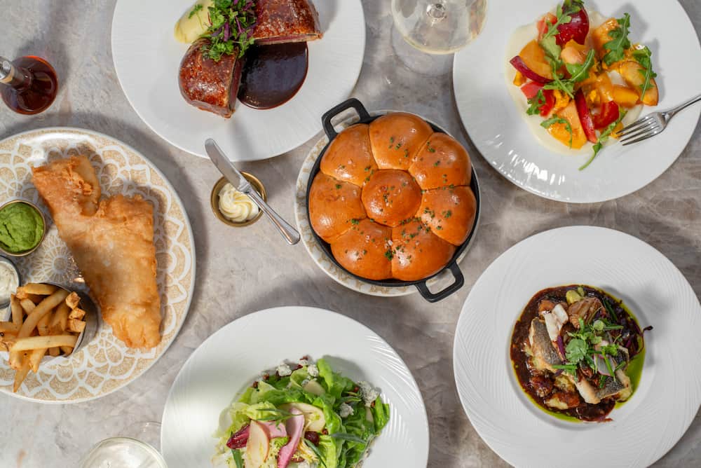 Parte dos pratos do menu do restaurante Carnaby do Gordon Ramsay em Downtown Disney