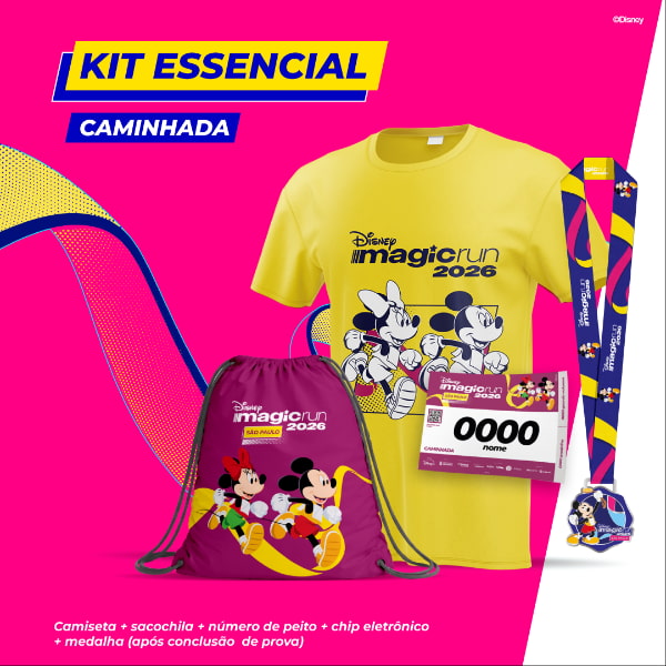 Kit da corrida Disney Magic Run em São Paulo 2026