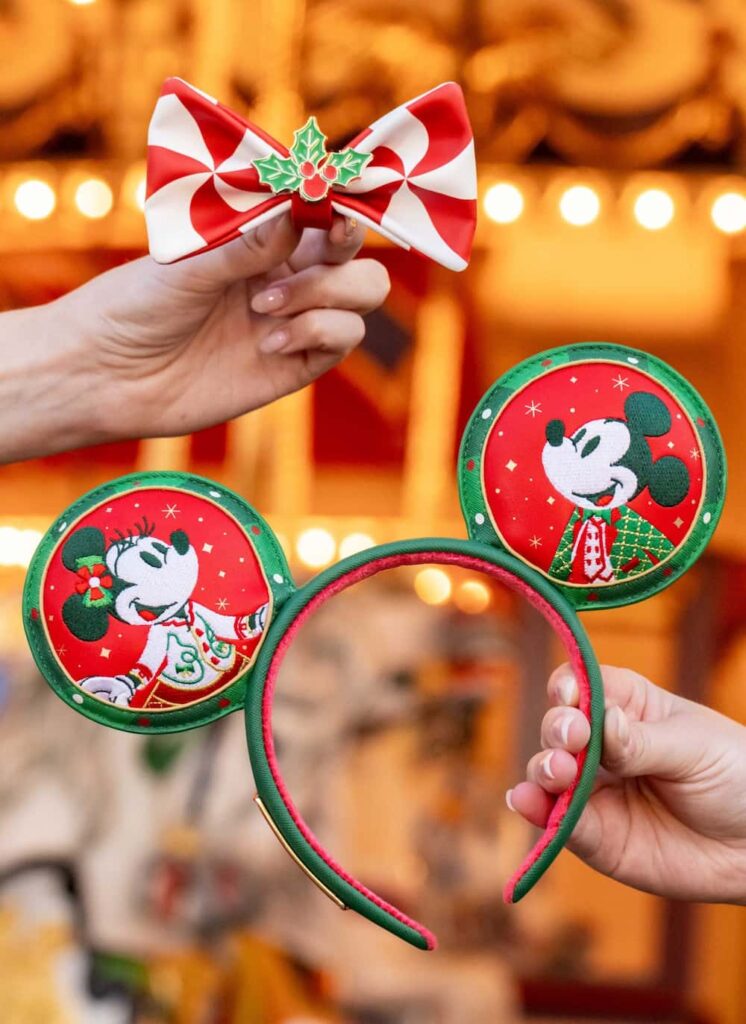 Orelinhas especiais de merchandising especial da festa de natal do Magic Kingdom Mickey's Very Merry Christmas Party 2026