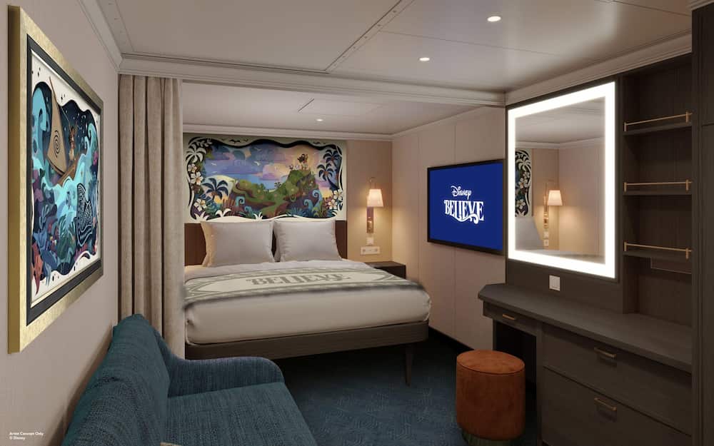 Cabine interna do navio Disney Believe