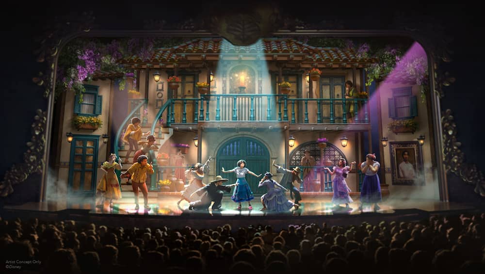 Imagem ilustrativa do show de Encanto no novo Navio da Disney Cruise Line, o Believe