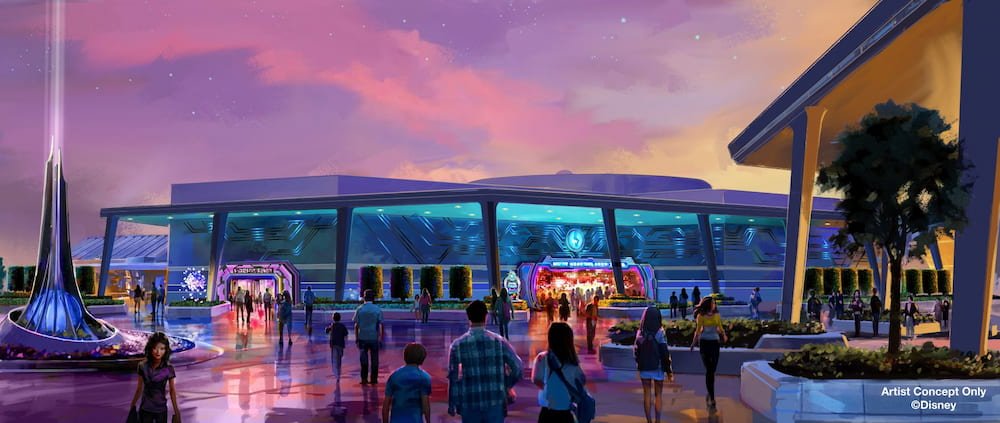 Arte conceitual de como será a fachada da atração do detona Ralph na Disneyland Tokyo