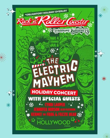 Electric Mayhem dos Muppets na Rock'n'Roller Coaster